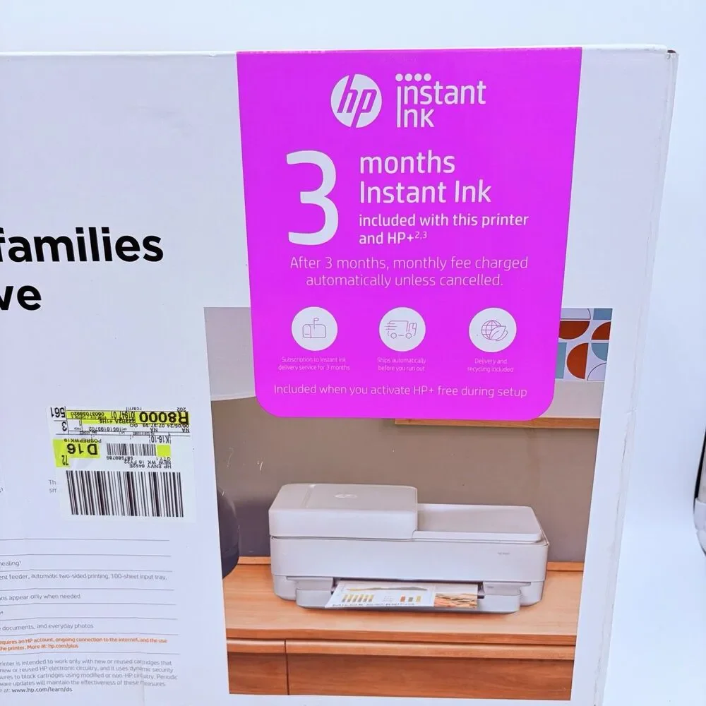 HP Envy 6452e Wireless All-In-One Color Inkjet Printer Scanner Copier WiFi